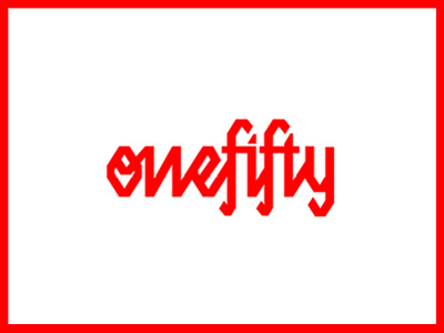 onefifty branding custom type identity lettering logo number typography