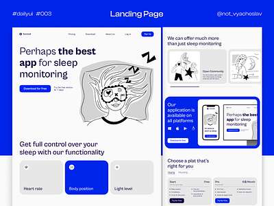 Landing Page | DailyUI 003 003 dailyui landing page ui web design