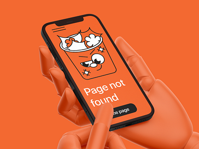 404 error 404 app dailyui design error mobile orange page not found ui ui ux uix ux