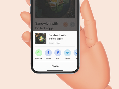 Social Share app dailyui design food ios mobile mobile application share social share ui ui ux ux