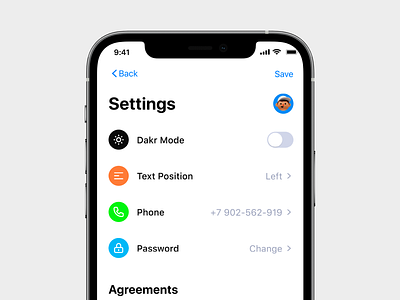On/Off Switch app dailyui design ios minimalism mobile onoff switch settings ui ui ux ux