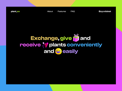Plant Exchange Festival × Motivational Screen design flowers landing page menu plant ex plant exchange festival plants ui ux web design