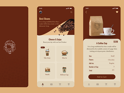 Coffee App Design by Ali hassan bilawal on Dribbble