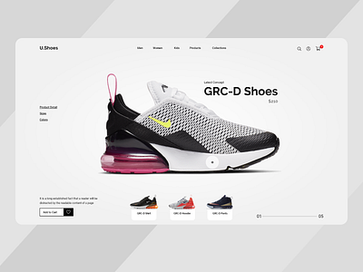 Shoes Store Design clean ui shoes store store design ui ux website design