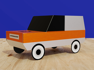 Paper Craft Car with Referral Codes 3d blender cgi design print render