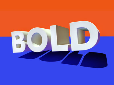 Bold bold cgi color typography