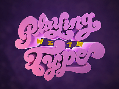 Playing with Type 3d blender cgi typography