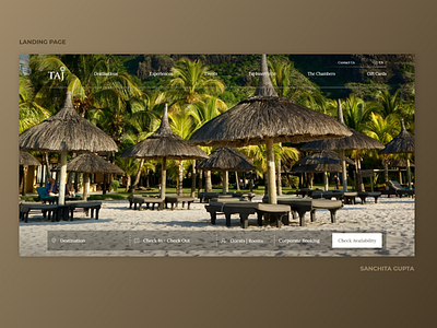 Hotel Landing Page adobe xd design hotel hotel booking landing page ui ux website