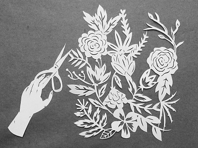 paper plants floral flowers hand paper paper cut paper cutting scissors xacto