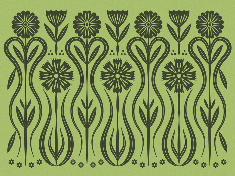 Canvas & Cassette canvas and cassette floral flowers garden illustration nature pattern symmetry zine