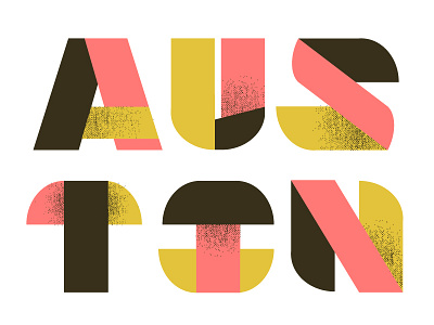 AUS TIN austin texture type typography
