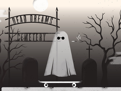 Skateboarding Ghost