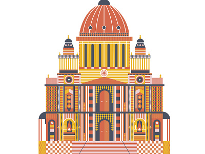 St. Paul building cathedral church england europe illustration london pattern st. paul travel uk