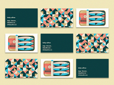 New site! branding business card card illustration pattern portfolio sardine site website