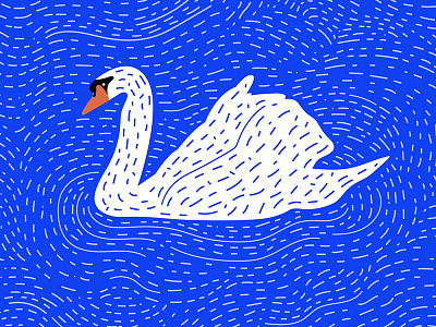 Swan bird duck illustration pattern swan water
