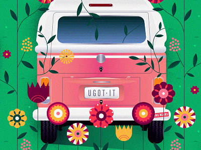 (Nothing But) Flowers band car floral flowers nature talking heads van vw