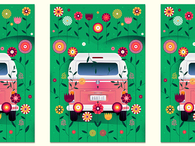(Nothing But) Flowers 2 band car floral flowers nature talking heads van vw