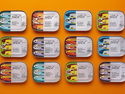 Tesco Finest filet fish illustration mackerel packaging sardine sardines