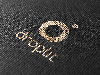 Droplit Logo gold home logo minimal mock round smart typography