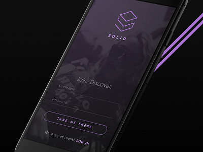 #dailyui #001 Sign Up challenge dailyui dark geometric iphone purple register sign up