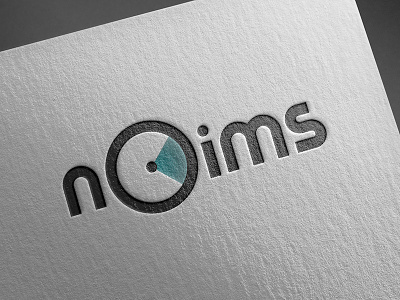 Noims Logo circles custom letter logo paper radar rounded search type typography