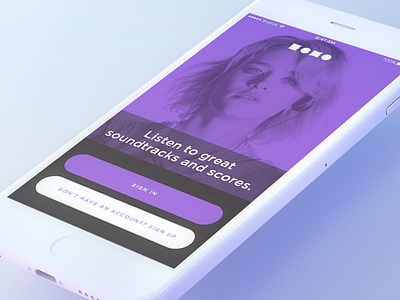 Echo app duotone flat iphone mockup music soundtrack