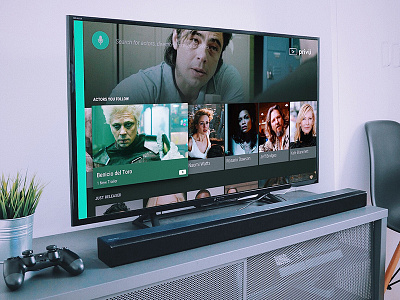 Android TV 10ft android tv app concept mockup tv ui ux