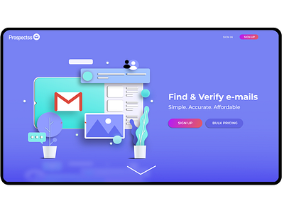 Prospectss Landing Page Redesign branding design icon illustration redesign typography ux web