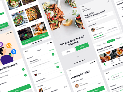 FREE Food Delivery App UI Kit - Figma design design system food delivery food delivery app freebie illustration mobile app ui ui design ui kit