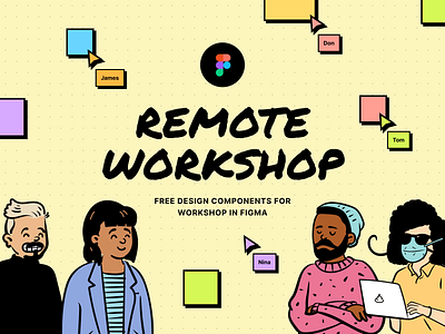 Free Remote Design Workshop Components – Figma design sprint design workshop freebie