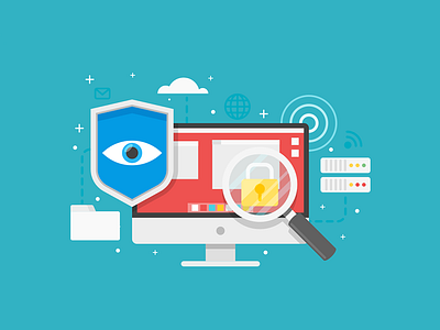 Cyber Security brand cyber cyber monday cyber risk design flat design folder lock icon idea illustration patch security ui vector vulnerability