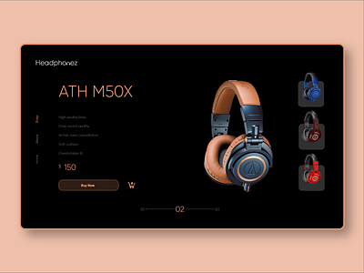 Headphones E-commerce concept
