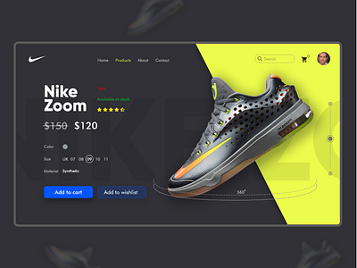 Nike Web App Redesign Challenge concept design minimal nike nike redesign nike running redesign redesign challnege redesign concept ui ux web website