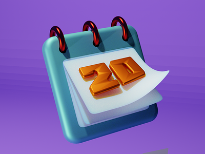 3D Icon | Calendar 3d blender concept icon web