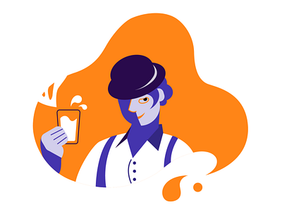 clockwork orange juice art character clockwork clockwork orange design illustration orange vector