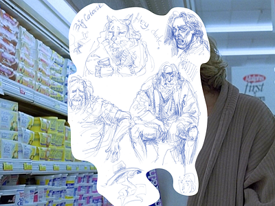 Big Catowski sketches art big lebowski cats character characters concept concept art draw drawing film hero illustration movie paint painted painting sketch