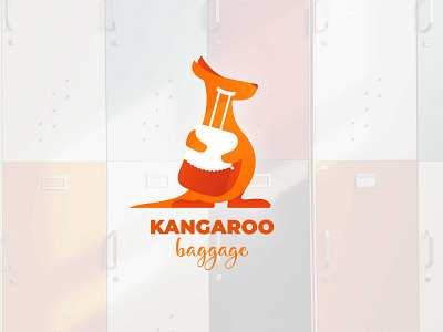 Logo design KANGAROO baggage animals baggage branding icon illustration logo logo design logotype vector