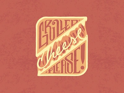 Grilled Cheese Please! cheese food grilled cheese hand type handlettering handtype ipad procreate type typography