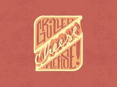 Grilled Cheese Please! cheese food grilled cheese hand type handlettering handtype ipad procreate type typography