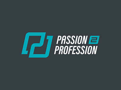 Passion 2 Profession | Logo 2 business logo condensed italic line lineart logo monogram p p2p passion