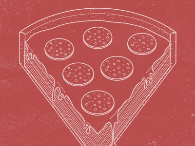 Deep Dish chicago deep dish il illinois illustration pepperoni pie pizza pizza pie sauce