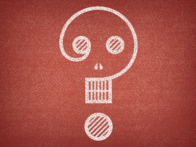 Death? death illustration question mark red skull texture