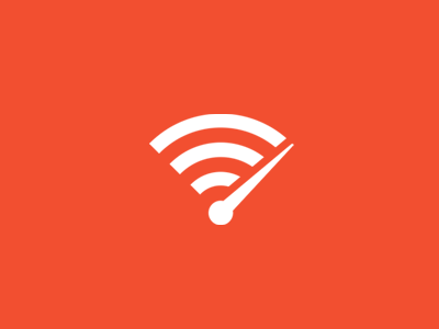 WiFi Speed Test icon illustration logo network pictogram speed speedometer technology wifi