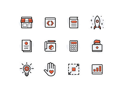 Launch | Icons book code freelance icon icons iconset innovation lineart lines offset rocket shop