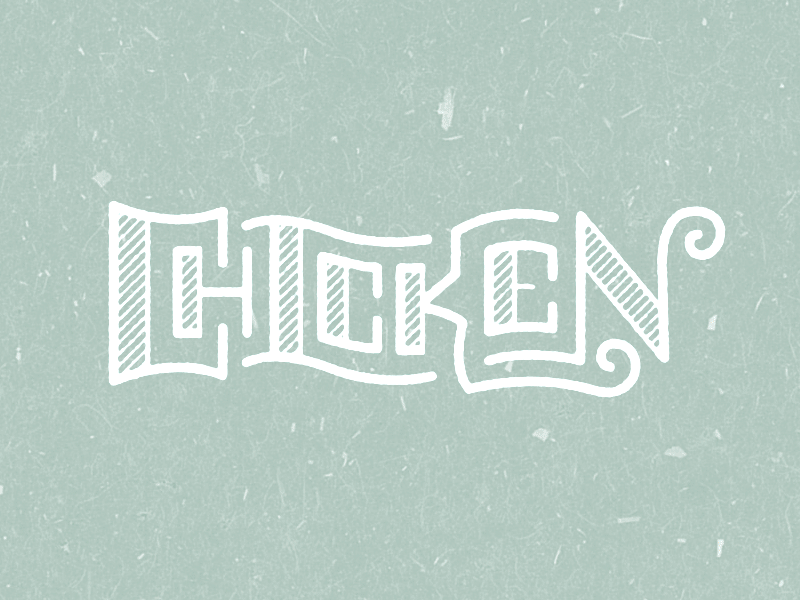 Chicken chicken food handdrawn lunch mint sketch type