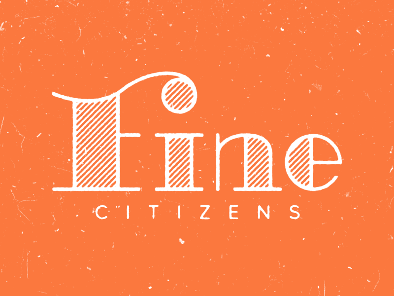 Feeling Fine agency citizens fine handdrawn orange sketch type