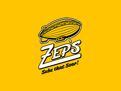 LOGO 04/30 - Zep's Sub Shop blimp logo logo mark retro sandwich sub vintage yellow zeppelin