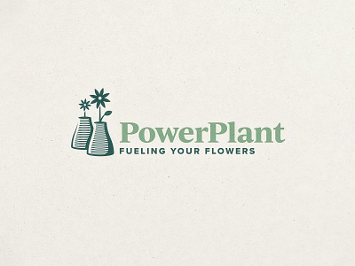 LOGO 05/30 - PowerPlant electricity energy flower logo logo mark natural plant powerplant smoke stack smokestack texture