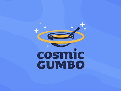LOGO 09/30 - Cosmic Gumbo cosmic gumbo i think you should leave logo planet saturn soup space stars tim robinson