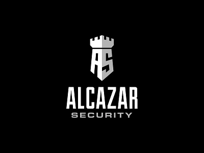 LOGO 11/30 - Alcazar black castle fortress grey logo security